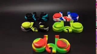 5ml+5ml 2pcs in one holder silicone dab wax container from Beyou