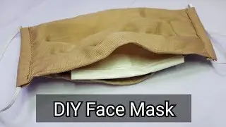 DIY How To Make Face Mask/Mouth Mask With Filter Pocket | Super Easy!