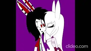 Blackjack x Zaika kissing in Vivziepop Style (For @pendejadas_delosYugi  and @Lostwavefan21)
