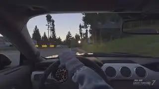 Gran Turismo 7  Ford Mustang GT 2015 @ Trial Mountain Backwards in the evening