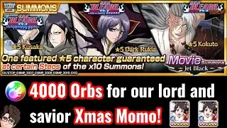 4000 ORBS - Movie Summons: Jet Black Banner Summons: Kusaka, Kokuto, Dark Rukia (Bleach Brave Souls)