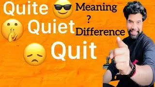 Quiet 🤫// quite// quit meaning and explanation #english #expression #vocabulary #ssc #education