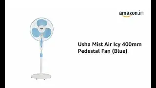 Usha Mist Air Icy 400mm Pedestal Fan (Blue)