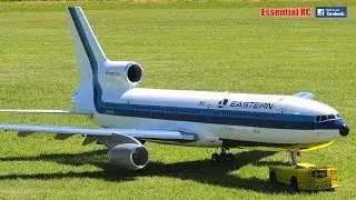 Eastern Lockheed L-1011 Tristar RC AIRLINER (with RC Tug\Tractor): GIANT RC AIRLINER: 4K60FPS