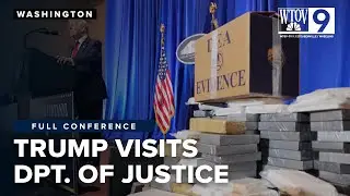 Trump rallies support for 'tough on crime' agenda at DOJ visit