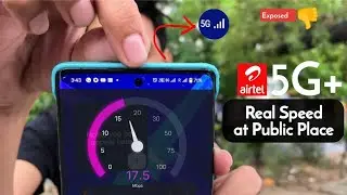 Airtel 5G+ Exposed!!? 😳 Airtel 5g in delhi at Public Place | 5g Speed test 🔥