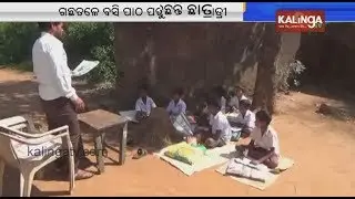 Students study under tree due to school building problem in Rayagada Zilla | Kalinga TV