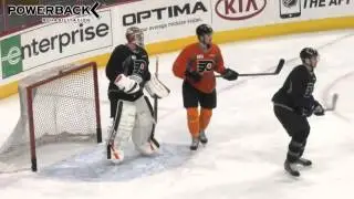 Flyers-Blackhawks Morning Skate