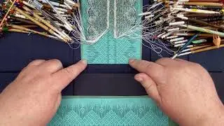 Lou Woo - How to Add The Next Pricking for a Torchon Bobbin Lace Wedding Garter