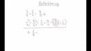 Matematik 2b: Repetition Bråkräkning