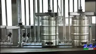 Keg washing and filling line from 50 kph for 30l. Линия розлива в кеги от 50 кег в час для 30л.