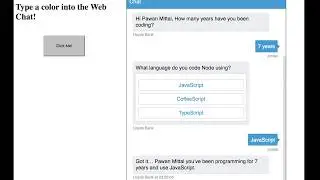 Microsoft Bot Framework: WebChat Conversation