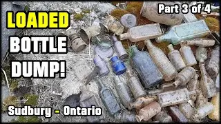 PACKED! EARLY 1900's ANTIQUE BOTTLE DUMP! Awesome Embossed 100 Year Old Bottles! Digging Sudbury Ont