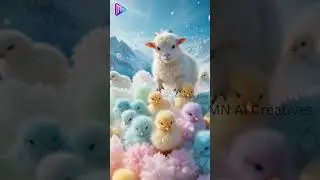 Fluffy Fantasy Land 🐑✨ | Baby Sheep & Cotton Candy Chicks in a Dream World