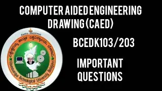 Computer aided engineering drawing CAED vtu important questions|BCEDK103/203|#vtu #edu_updates #exam