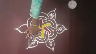 Easy Rangoli | Maasi mathan kolam Ran|5x3 muggulu | Easy and simple rangoli | கோலம் | Making easy