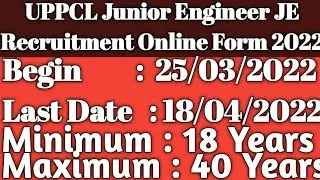 UPPCL Junior Engineer JE Recruitment Online Form 2022