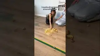 She eats PASTA on the FLOOR?