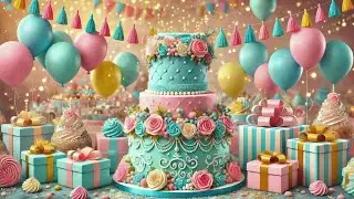 Happy Birthday Song Video ☁️ Sweet Multilingual Melody Sky Blue Cute Celebration