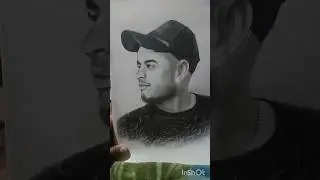 how to draw side face sketch charcoal pencil #viral #art #drawing