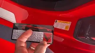 C8 corvette stingray Z51 Z06 and Z07 door decal tire pressure great detail mod for your corvette.
