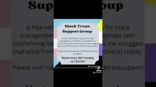 Black trans support group! #lgbtqcommunity