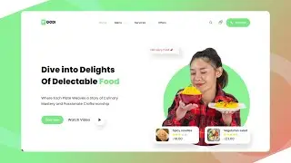 How to make a Restaurant Website using HTML CSS | Source Code | Figma File | Onload Animation