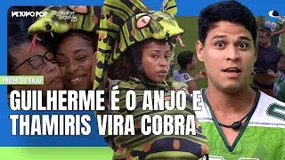 BBB 25: Thamiris vira cobra em temido castigo do monstro | Guilherme vence prova e &eacute; o 6&ordm; Anjo
