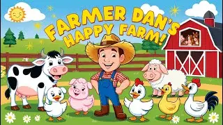 Farmer Dan's Happy Farm | Fun & Educational Kids Rhyme | Animal Songs for Children