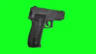 3D Gun Weapon rotation loop animation green screen footage | 4K footages | GreenScreen Vfx