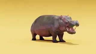 Hippo   Rigged Low Poly 3D Model Download Now | Ingamez