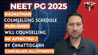 Rajasthan Counselling Schedule Published | Will Counselling be affected by Chhattisgarh ?  #mcc