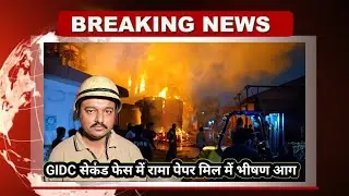 वापी GIDC में भीषण आग! रामा पेपर मिल में रातभर धधकी लपटें | 10 फायर ब्रिगेड की टीमों ने पाया काबू 🚒
