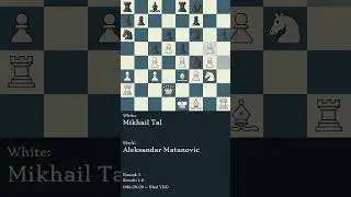 Mikhail Tal vs Aleksandar Matanovic | Round 5 | Bled, 1961 #chess