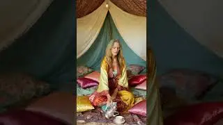 Tea ritual in a Bohemian style tent #sacredjourney #tearitual