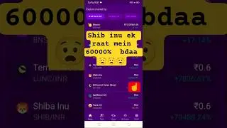 shiba inu ek hi raat mein 60000%bda bitbns app pr. #bitshiba #shibakiller  #memecrypto #shibainu