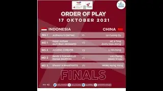 LIVE SCORE INDONESIA VS CHINA | FINAL THOMAS CUP 2021