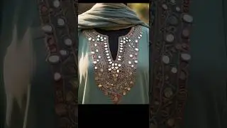 Stunning Mirror Work Green Outfit ✨ | Elegant Neck Design | Fashion Shorts