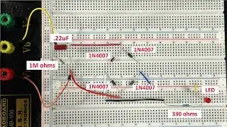 Building a Transformerless 208V AC to DC Circuit for Lighting an LED (Explains the calculation)