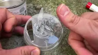 How to mix 2K Presto car repair putty and dosing the hardener for alloy rim repair DIY