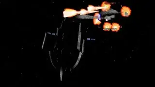 Star Trek Bridge Commander (Remastered) - Klingon and Federation Vs Kessok Light Class #startrek
