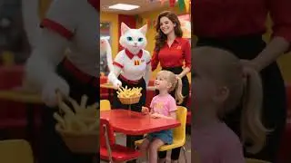 #SexyCat #McDonaldsLife #FunnyCat #CuteFeline #CatLovers #HappyMeal #fyp  #FastFoodFun #ViralCats