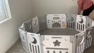 Dripex Baby Playpen for Babies & Toddlers &ndash; 14-Panel Foldable Baby Playard