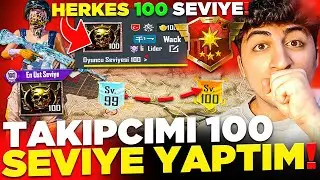 TAKİPÇİMİN HESABINI 100 SEVİYE YAPTIM❗ EN HIZLI SEVİYE KASMA❗ (ARTIK HERKES 100 SEVİYE😲) PUBG Mobile