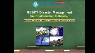 Definitions of Disaster, hazards, vulnerability, resilience, risks