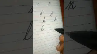 Cursive writing for beginners. Small letters i to p .