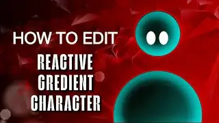 Reactive gradient character animation using alight motion.