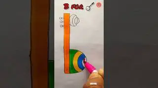 How To Draw Maa Saraswati Bina From Letter 'b'||Easy Bina Drawing For Kids 🪕#shorts #drawing