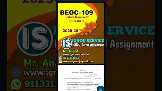 BEGC-109 Solved Assignment 2025-26 #ignou #ignousolvedassignment #ignou2026 #ignouhelp #ignouservice