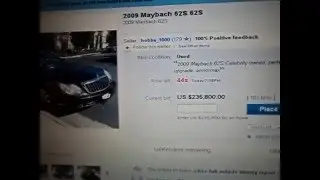 Maybach 62S Charlie Sheen, $old on Ebay  2/18/2016